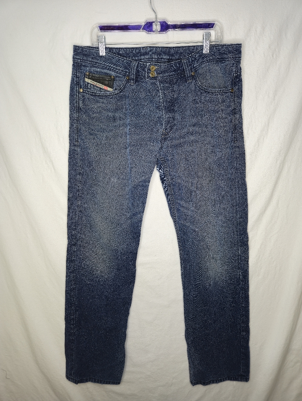 Diesel Viker-R-Box Men's Blue Denim Jeans Button Fly Size W36 L32